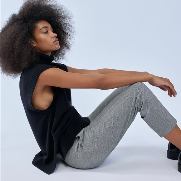 Babaton Cohen Pant Blk/Espce Mini Htooth Size 4 - Picture 7 of 10